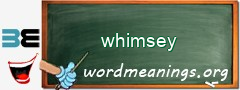 WordMeaning blackboard for whimsey